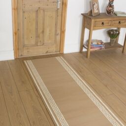 runrug Beige Key Long Hallway Carpet Runner - Size: 60 cm x 420 cm - thumbnail 1