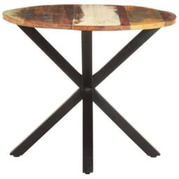 Berkfield Home Side Table 68x68x56 cm Solid Reclaimed Wood in Brown - Size: 68 x 68 x 56 cm - thumbnail 2