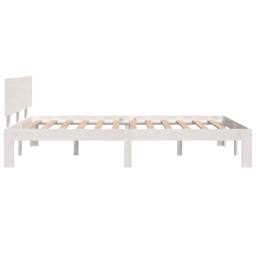 Berkfield Home Bed Frame White Solid Wood 120x190 cm Small Double - thumbnail 5