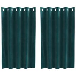 Berkfield Home Blackout Curtains with Eyelets 2 pcs Dark Green Velvet