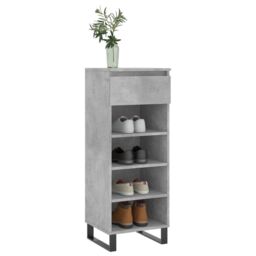 Berkfield Home Shoe Cabinet Concrete Grey 40x36x105 cm Engineered Wood - Size: 40 x 36 x 105 cm - thumbnail 3