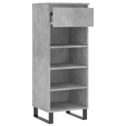 Berkfield Home Shoe Cabinet Concrete Grey 40x36x105 cm Engineered Wood - Size: 40 x 36 x 105 cm - thumbnail 6