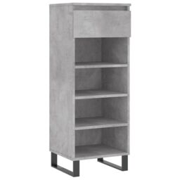 Berkfield Home Shoe Cabinet Concrete Grey 40x36x105 cm Engineered Wood - Size: 40 x 36 x 105 cm - thumbnail 2