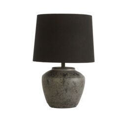 Lighting Collection Black Ceramic Lamp - thumbnail 3
