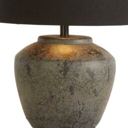 Lighting Collection Black Ceramic Lamp - thumbnail 4