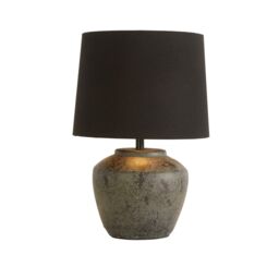Lighting Collection Black Ceramic Lamp