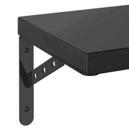 Berkfield Home Wall Shelves 2 pcs 50x23.5 cm Black Stainless Steel - thumbnail 8