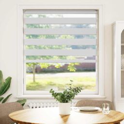 Berkfield Home Zebra Blind White 110x100 cm Fabric Width 105.9 cm Polyester - thumbnail 2