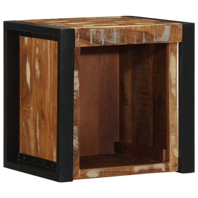 Berkfield Home Bedside Cabinet Multicolour 40x35x40 cm Solid Wood Reclaimed - Size: 40 x 35 x 40 cm - image 1