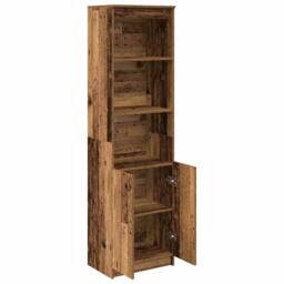 Berkfield Home Highboard Old Wood 50x35x180 cm Engineered Wood in Brown - Size: 50 x 35 x 180 cm - thumbnail 5