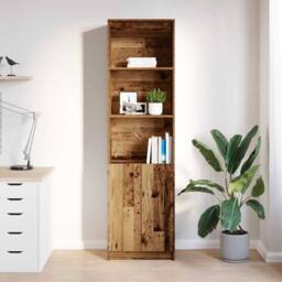 Berkfield Home Highboard Old Wood 50x35x180 cm Engineered Wood in Brown - Size: 50 x 35 x 180 cm - thumbnail 3