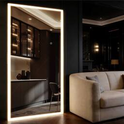 CASSILANDO White 180cm LED Full Length Mirror with Dimmable Color & Brightness in Warm White - Size: 180 cm x 80 cm - thumbnail 6