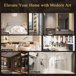 CASSILANDO White 180cm LED Full Length Mirror with Dimmable Color & Brightness in Warm White - Size: 180 cm x 80 cm - thumbnail 4