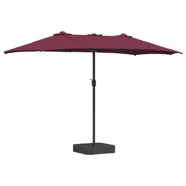 Berkfield Home Garden Parasol Folding Bordeaux red 385 x 209 x 244 cm Fabric in Burgundy - image 1