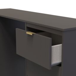 Ready Assembled 2 U Denver 6 Drawer Kneehole Desk (Ready Assembled) in Dark Grey - thumbnail 5