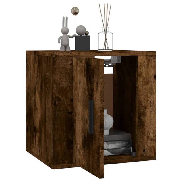 Berkfield Home Wall Mounted TV Cabinets 2 pcs Smoked Oak 40x34.5x40 cm in Brown - image 1