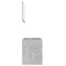 Berkfield Home Durable 2 Piece Bathroom Furniture Set Concrete Grey Engineered Wood - thumbnail 5
