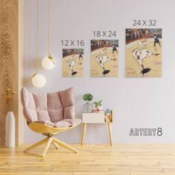 "Artery8 Medrano Circus With a Piglet Canvas Wall Art Print Lautrec in Beige - Size: W18"" x H24""" - thumbnail 4