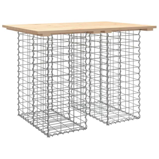 Berkfield Home Garden Bench Gabion Design 100x70x72 cm Solid Wood Pine in Brown - Size: 100 x 70 x 72 cm - image 1