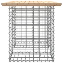 Berkfield Home Garden Bench Gabion Design 100x70x72 cm Solid Wood Pine in Brown - Size: 100 x 70 x 72 cm - thumbnail 4