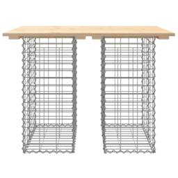 Berkfield Home Garden Bench Gabion Design 100x70x72 cm Solid Wood Pine in Brown - Size: 100 x 70 x 72 cm - thumbnail 3