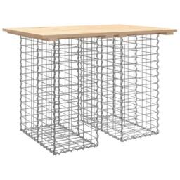 Berkfield Home Garden Bench Gabion Design 100x70x72 cm Solid Wood Pine in Brown - Size: 100 x 70 x 72 cm - thumbnail 1