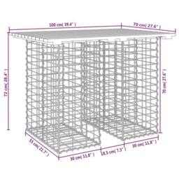 Berkfield Home Garden Bench Gabion Design 100x70x72 cm Solid Wood Pine in Brown - Size: 100 x 70 x 72 cm - thumbnail 8