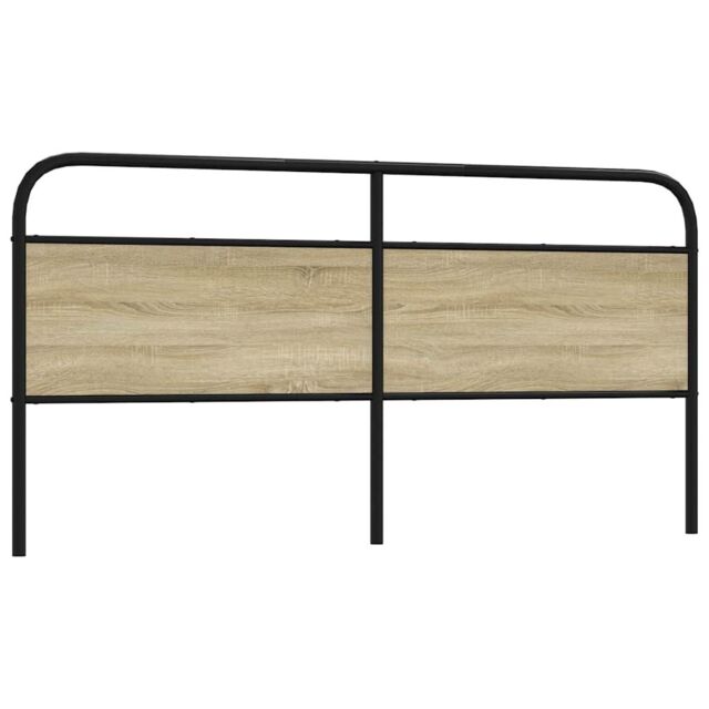 Berkfield Home Headboard Sonoma Oak 180 cm Steel & Engineered Wood in Brown - image 1