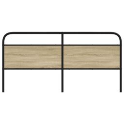 Berkfield Home Headboard Sonoma Oak 180 cm Steel & Engineered Wood in Brown - thumbnail 3