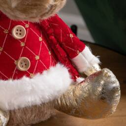 Samuel Alexander 35cm Sitting Plush Golden Prancer Christmas Reindeer Decoration - thumbnail 7