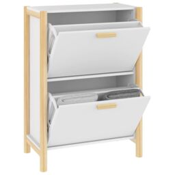 Berkfield Home Shoe Cabinet White 57.5x33x80 cm Engineered Wood - thumbnail 5