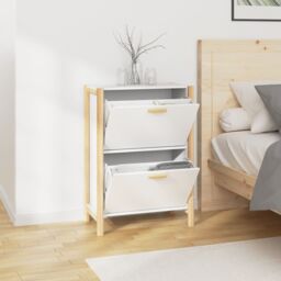 Berkfield Home Shoe Cabinet White 57.5x33x80 cm Engineered Wood - thumbnail 4