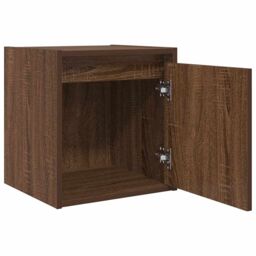 Berkfield Home Wall-Mounted Bedside Cabinet Brown Oak 38x34x40 cm - Size: 38 x 34 x 40 cm - thumbnail 5