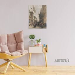 "Artery8 Mosque El Mooristan Cairo D. Roberts Vintage Canvas Wall Art in Brown - Size: W18"" x H24""" - thumbnail 3