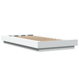 Berkfield Home Bed Frame with LED Lights without Mattress White 100x200cm - Size: 100x200 cm - thumbnail 7