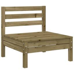 Berkfield Home Garden Sofa 3-Seater with Footstool Impregnated Wood Pine - thumbnail 7