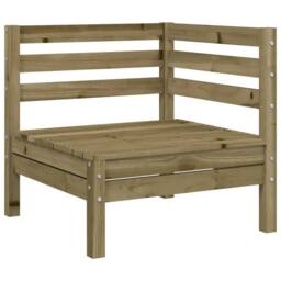 Berkfield Home Garden Sofa 3-Seater with Footstool Impregnated Wood Pine - thumbnail 5