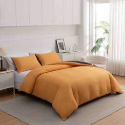 Pamposh Ultra Soft Duvet Cover Set Reversible with Zipper Closure in Black - Size: Single - thumbnail 4