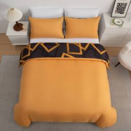 Pamposh Ultra Soft Duvet Cover Set Reversible with Zipper Closure in Black - Size: Single - thumbnail 6