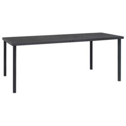 Berkfield Home 7 Piece Garden Dining Set Black Steel & Textilene - thumbnail 4