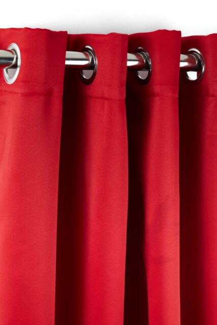 New Edge Blinds Essential Woven Thermal Blackout Eyelet Curtains in Red - Size: 168 cm width x 229 cm drop - image 1