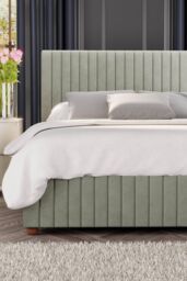 Laurence Llewelyn-Bowen Estella Ottoman Storage Bed in Plush Velvet Fabric, Custom Made in Duck Egg Blue - Size: King - thumbnail 1