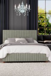 Laurence Llewelyn-Bowen Estella Ottoman Storage Bed in Plush Velvet Fabric, Custom Made in Duck Egg Blue - Size: King - thumbnail 3