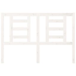 Berkfield Home Bed Headboard White 126x4x100 cm Solid Wood Pine - Size: 126 x 4 x 100 cm - thumbnail 3