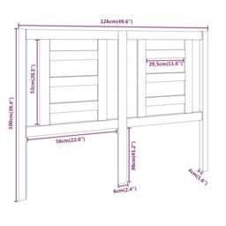Berkfield Home Bed Headboard White 126x4x100 cm Solid Wood Pine - Size: 126 x 4 x 100 cm - thumbnail 6