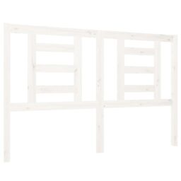 Berkfield Home Bed Headboard White 126x4x100 cm Solid Wood Pine - Size: 126 x 4 x 100 cm - thumbnail 2