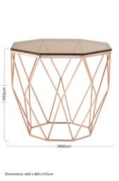 Orsina Practical End Table With Metalic Base, Versatile Sitting Room Side Table, Stunning Lounge Room Table in Gold - thumbnail 5