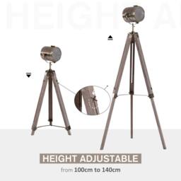 Wyld Haus Industrial Tripod Floor Lamp Grey & Bronze - Size: 140 cm - thumbnail 5