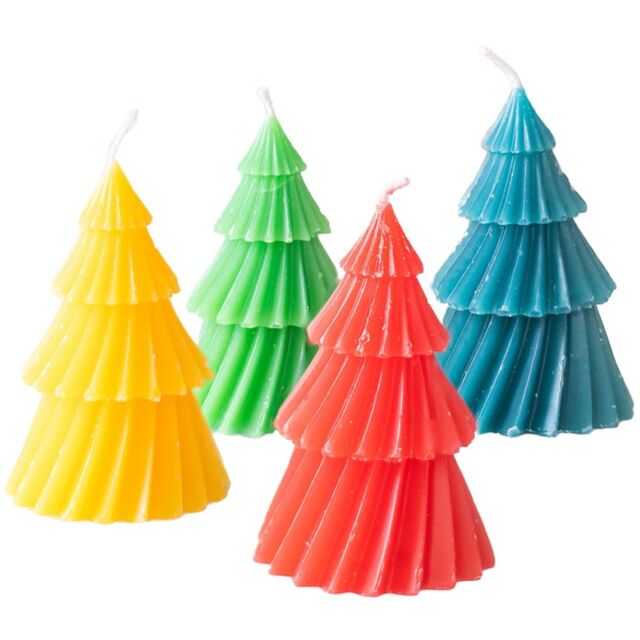 Something Different Christmas Tree Candles (Pack of 4) in Yellow - image 1