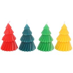Something Different Christmas Tree Candles (Pack of 4) in Yellow - thumbnail 3